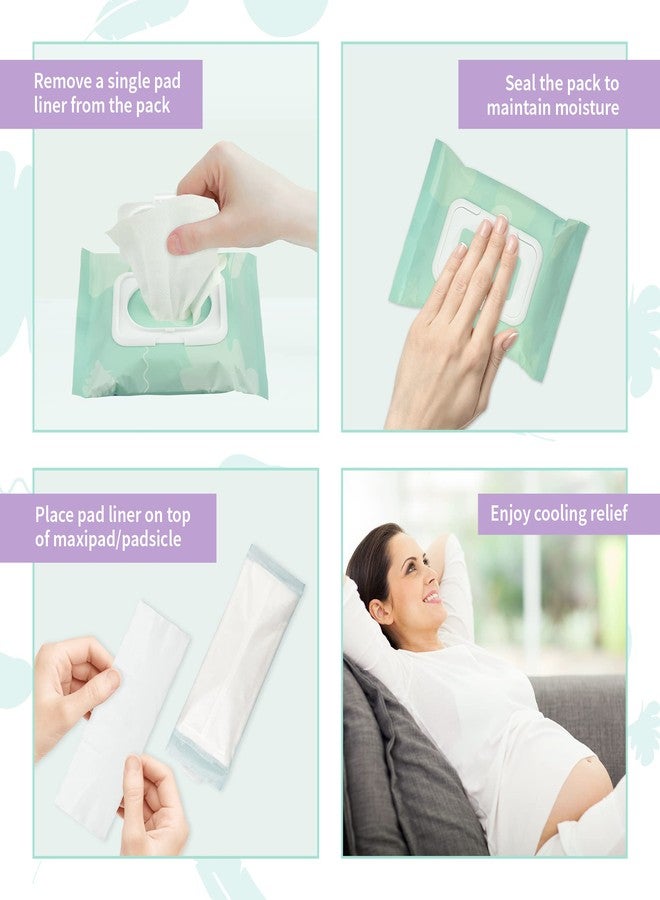 Mama & Wish Witch Hazel Pad Liners For Postpartum Care|Witch Hazel Postpartum Pads Liner|Witch Hazel Liners For Postpartum Pads For Women - Ice Pads Postpartum Liner -Postpartum Ice Pad - 24 Count - Image 2